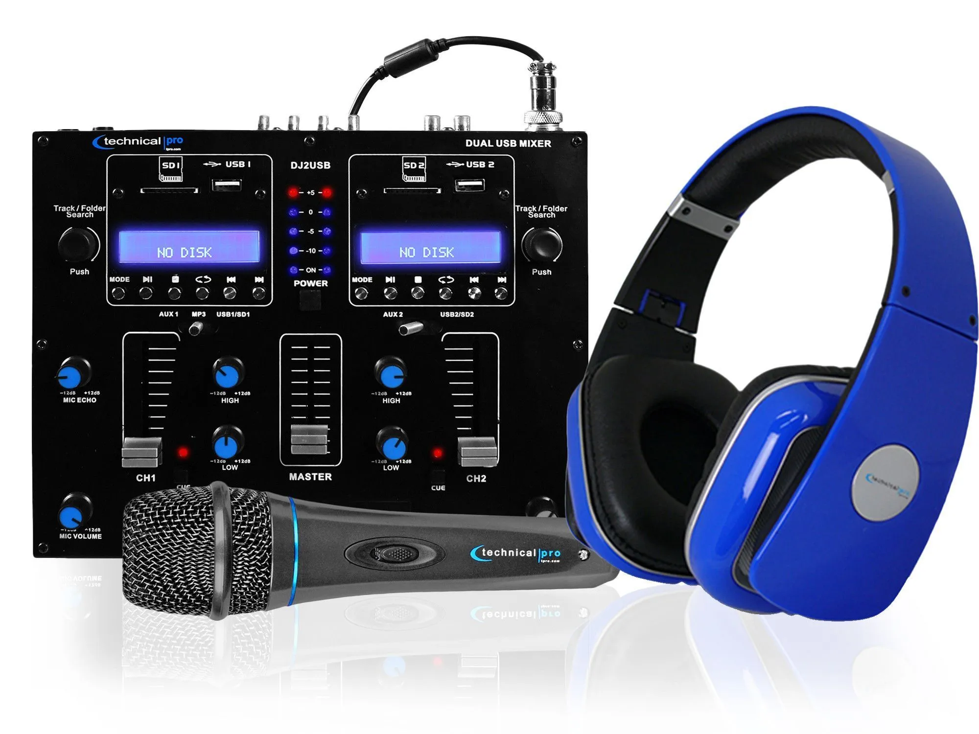 Rechargeable LED DJ Loudspeaker Package V2