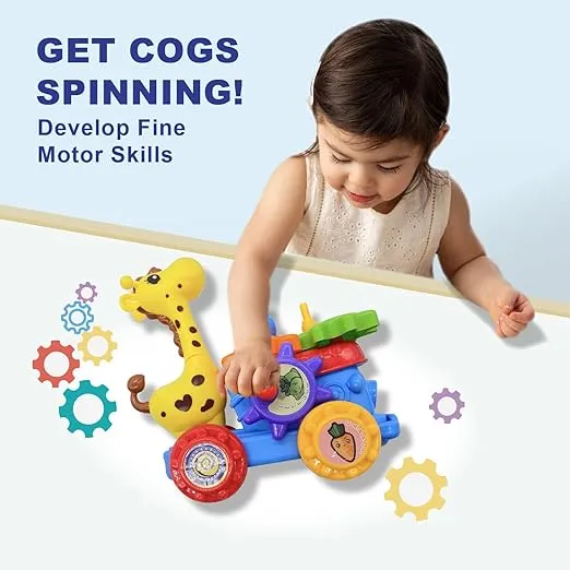 Ring Toss Throwing Game on Giraffe with Light & Sound 360 Rotating Car