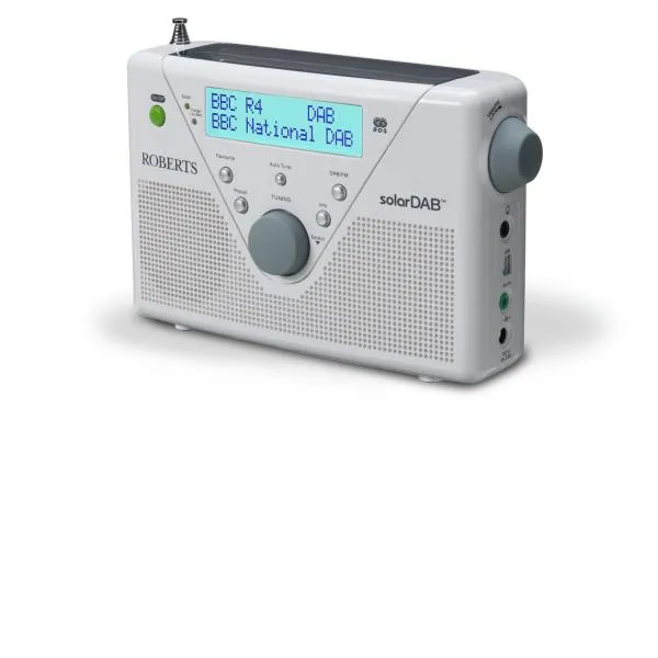 Roberts Solar DAB/DAB /FM Clock Radio with Integral Solar Panel