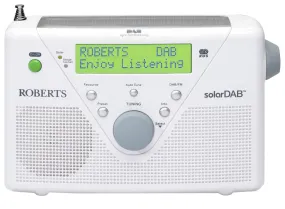 Roberts Solar DAB/DAB /FM Clock Radio with Integral Solar Panel