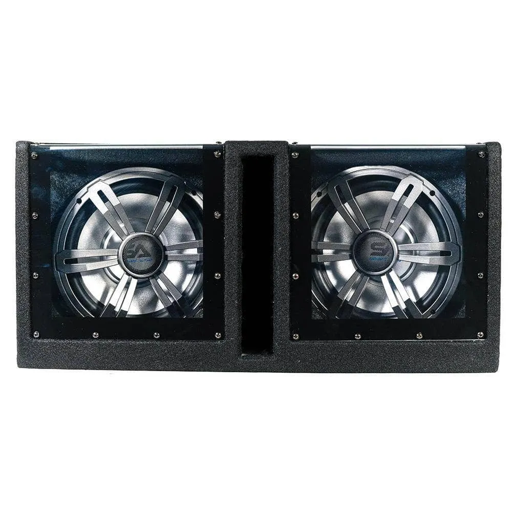 SA-PGSV10LED - Dual 10 Inch Vented 1000 Watt Car Audio Subwoofer Box with LED Lights & Plexiglass Window