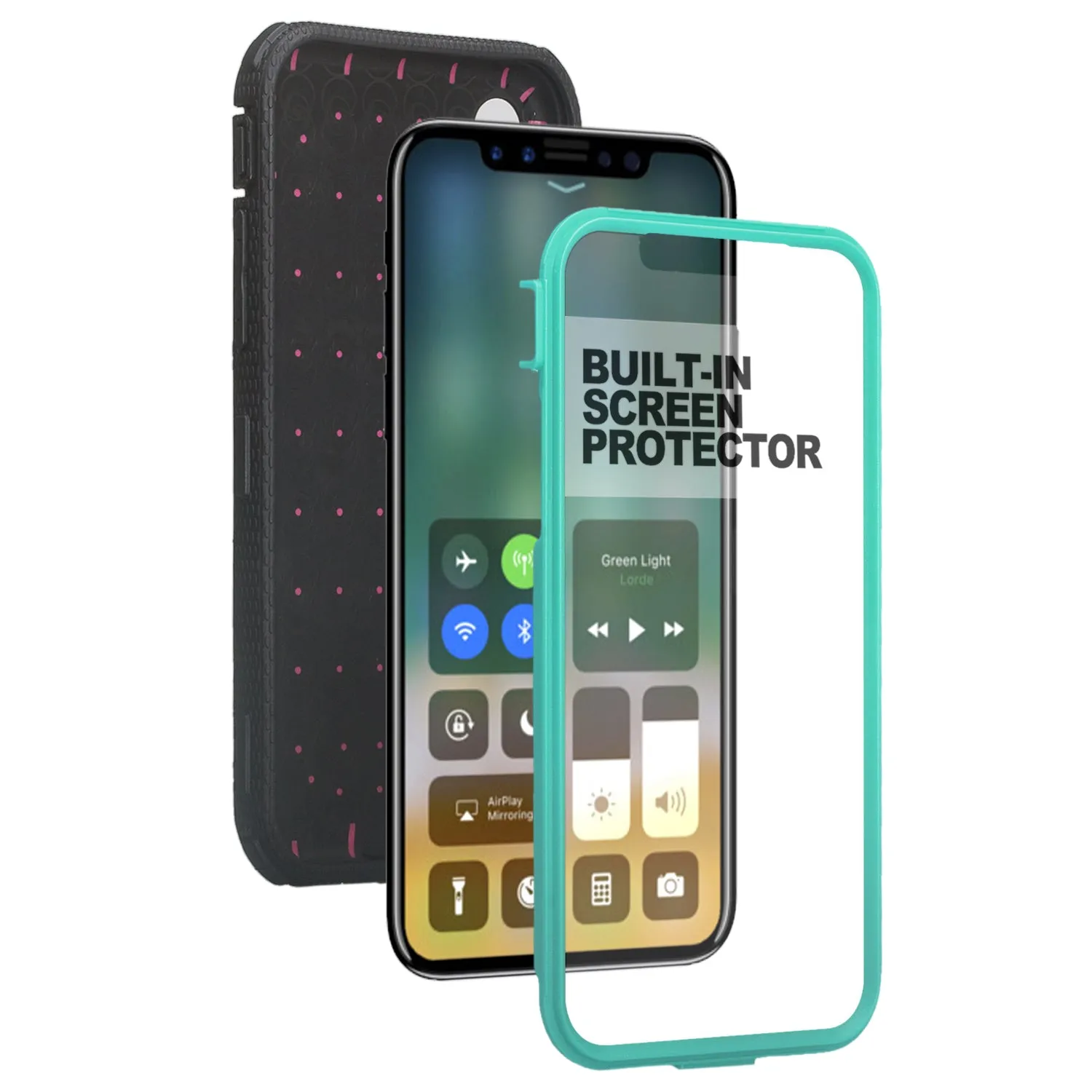 Samsung Galaxy A01 Case, Galaxy A01 Case,  Triple Protection 3-1 w/ Built in Screen Protector Heavy Duty Holster Shell Combo Case - Teal