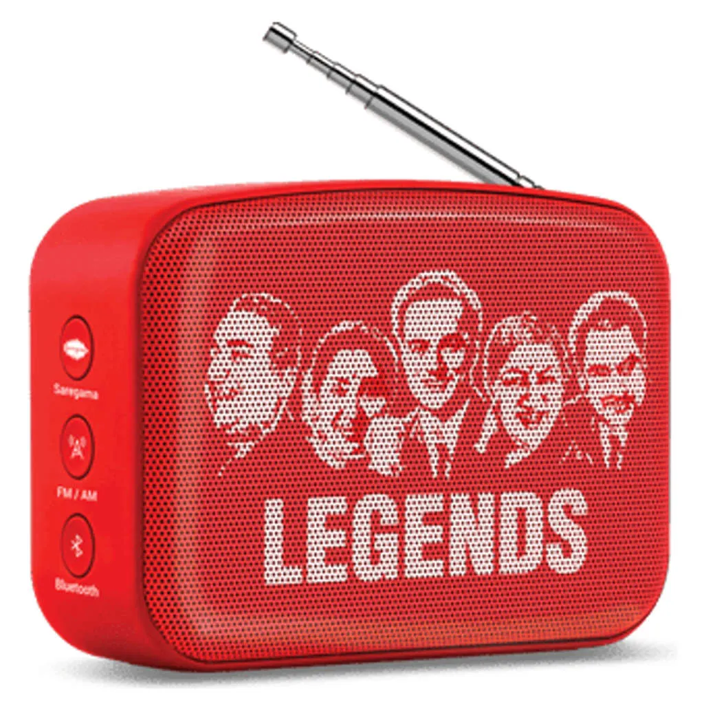 Saregama Carvaan Mini 2.0 Portable Bluetooth Speaker With Hindi Songs Sunset Red SCM04/MR0005