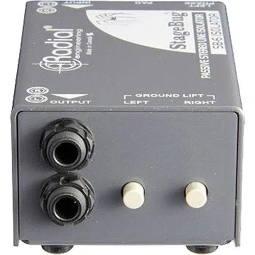 SB-6 Isolator Compact stereo isolator for bal/unbalanced signals, passive