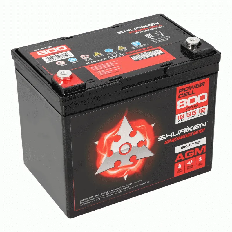 Shuriken SK-BT35 800 Watts 35 Amp Hours Compact Size AGM 12V Battery