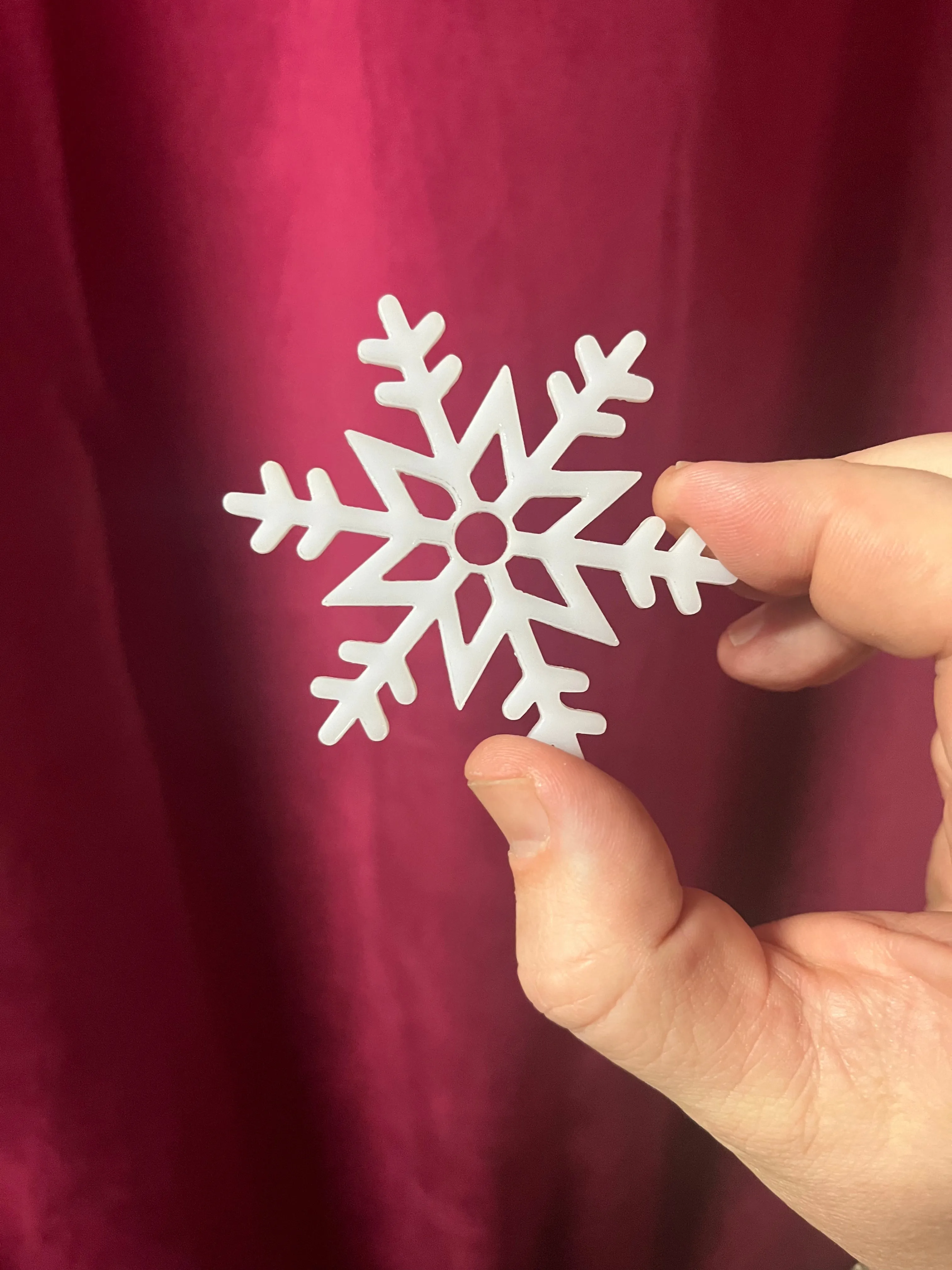 Snowflake Knockout Lathe Cut Vinyl