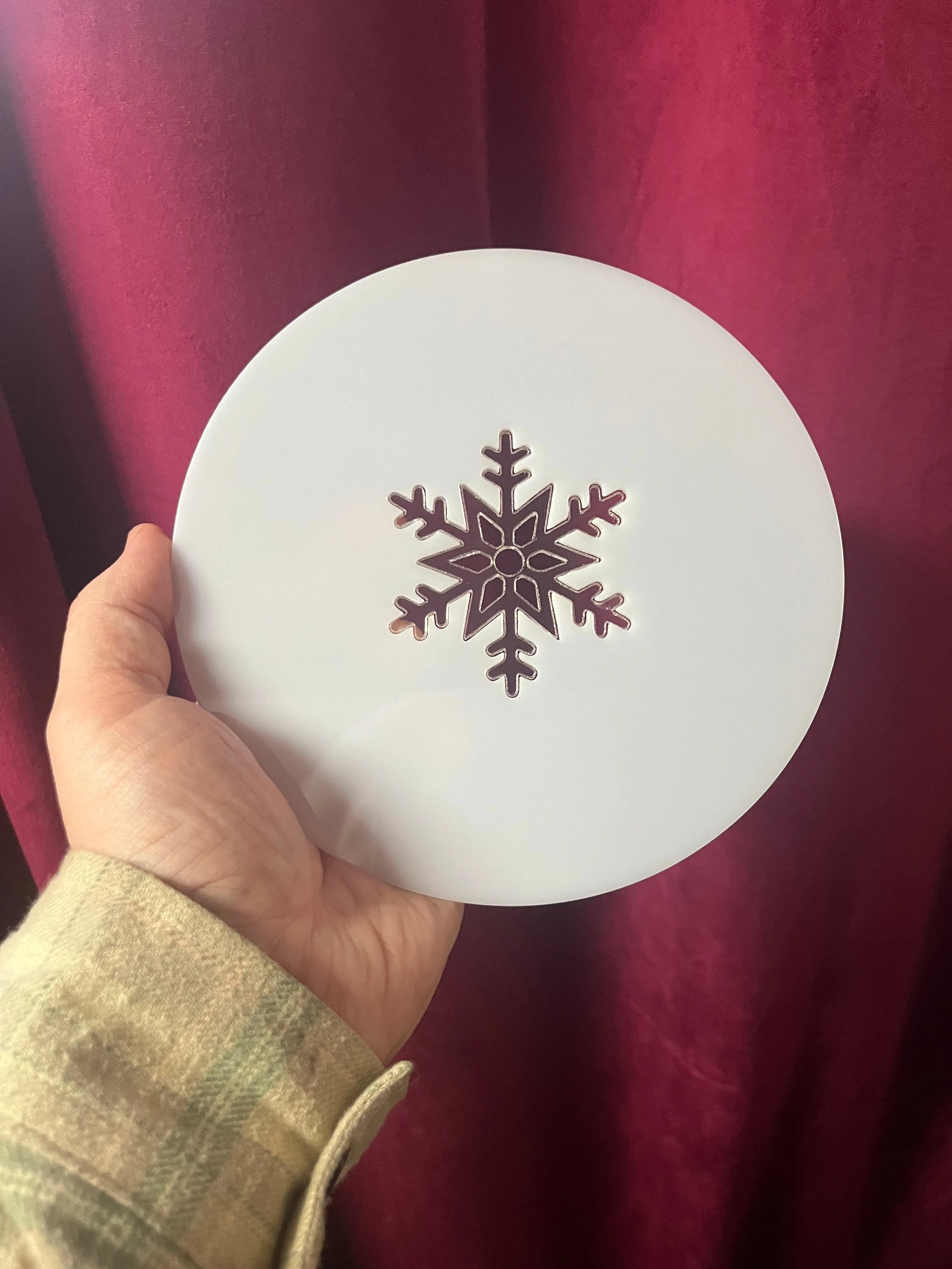 Snowflake Knockout Lathe Cut Vinyl