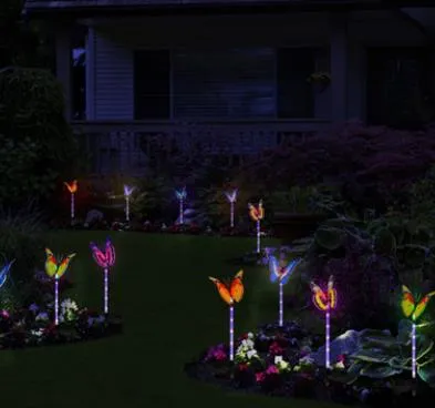 Solar Butterfly Light 7 Color Cycle LED