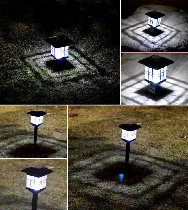 Solar column garden waterproof light