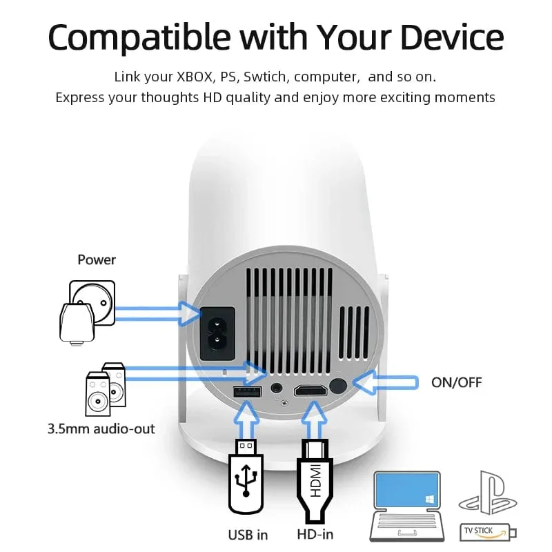 SparkView Pro 4K Smart Wireless Projector | Immersive Home Entertainment 