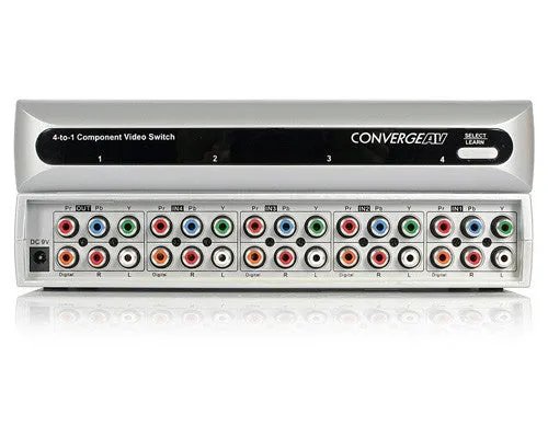StarTech Converge AV CPNT410IR 4x1 Component Video Switch With Analog Or Digial Audio
