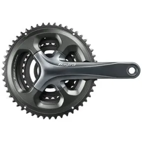Tiagra FC-4703 Bicycle Crankset - 170mm, 10-Speed, 50/39/30t, 110/74 Asymmetric BCD, Hollowtech II Spindle Interface, Gray