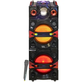 TOPTECH BOOM-215: 2x15 Inch Wireless Bluetooth Speaker with LED Lights