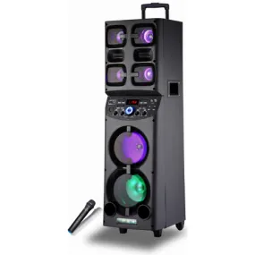 TOPTECH FLASH-206 Vibrant Wireless Bluetooth Speaker with Dual 6.5" Speakers & LED Lights