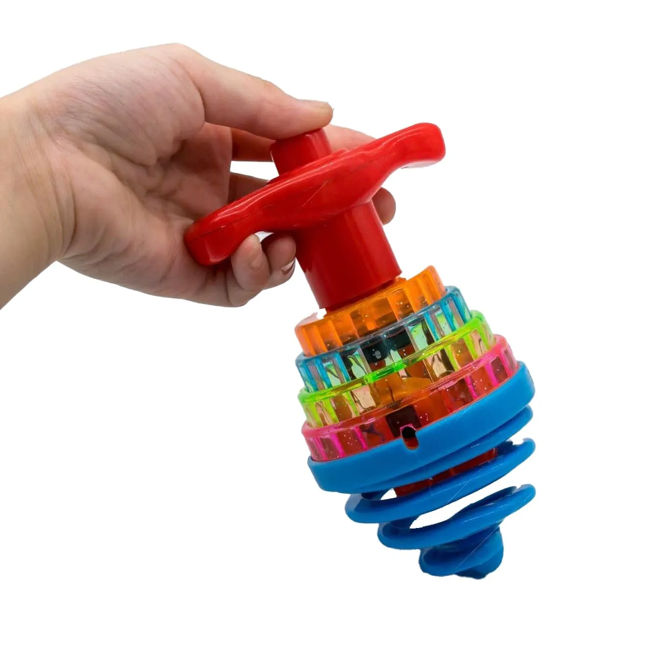 VGRASSP Laser Light Spinning Top Toy for Kids and Adults - Beautiful LED Laser Light and Dynamic Music Launcher Lattoo Toy - Feel Your Childhood Again - Color As Per Stock