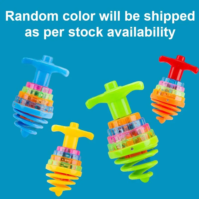 VGRASSP Laser Light Spinning Top Toy for Kids and Adults - Beautiful LED Laser Light and Dynamic Music Launcher Lattoo Toy - Feel Your Childhood Again - Color As Per Stock