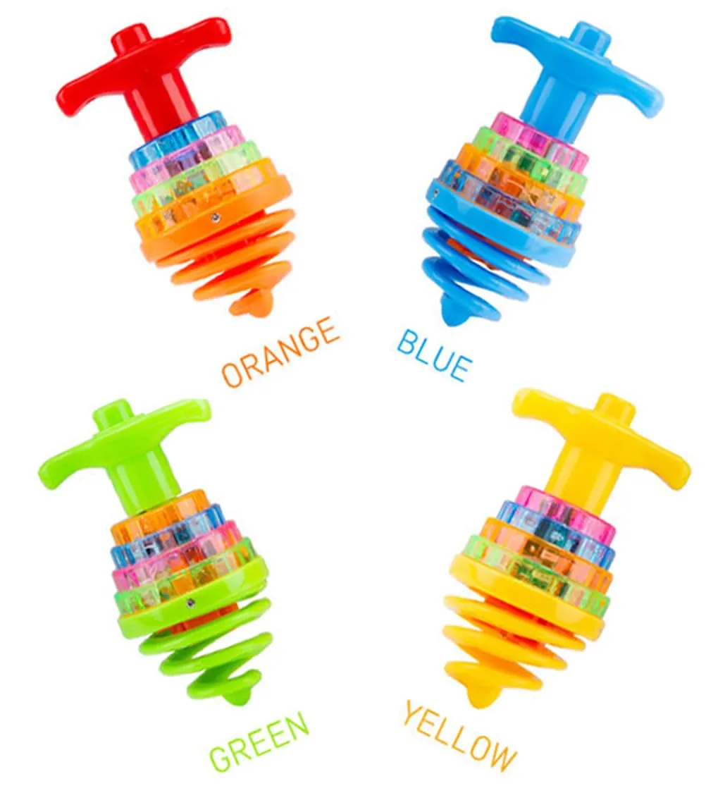 VGRASSP Laser Light Spinning Top Toy for Kids and Adults - Beautiful LED Laser Light and Dynamic Music Launcher Lattoo Toy - Feel Your Childhood Again - Color As Per Stock