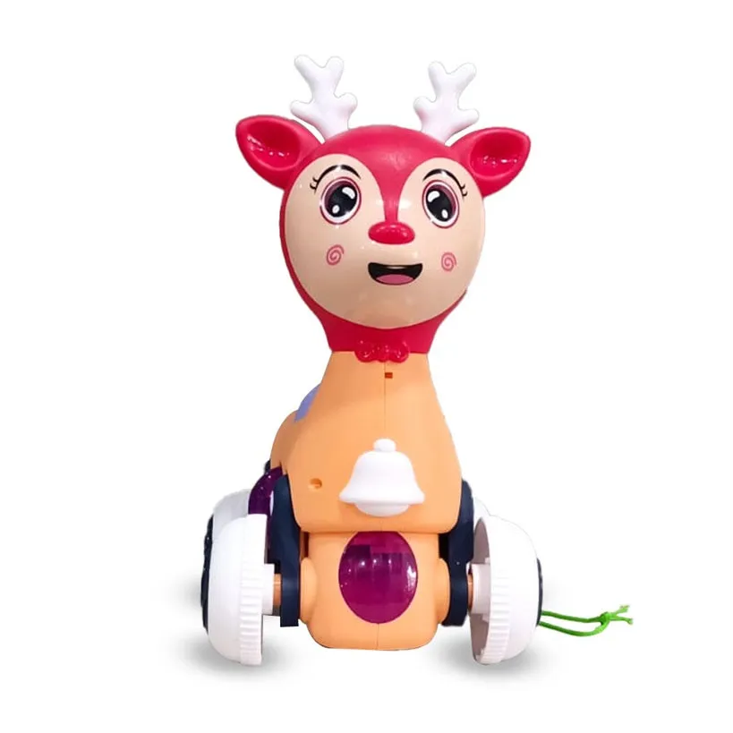 Walking Deer Battery Operated Toy with 3D Lights & Music, 3 Years - Multicolor