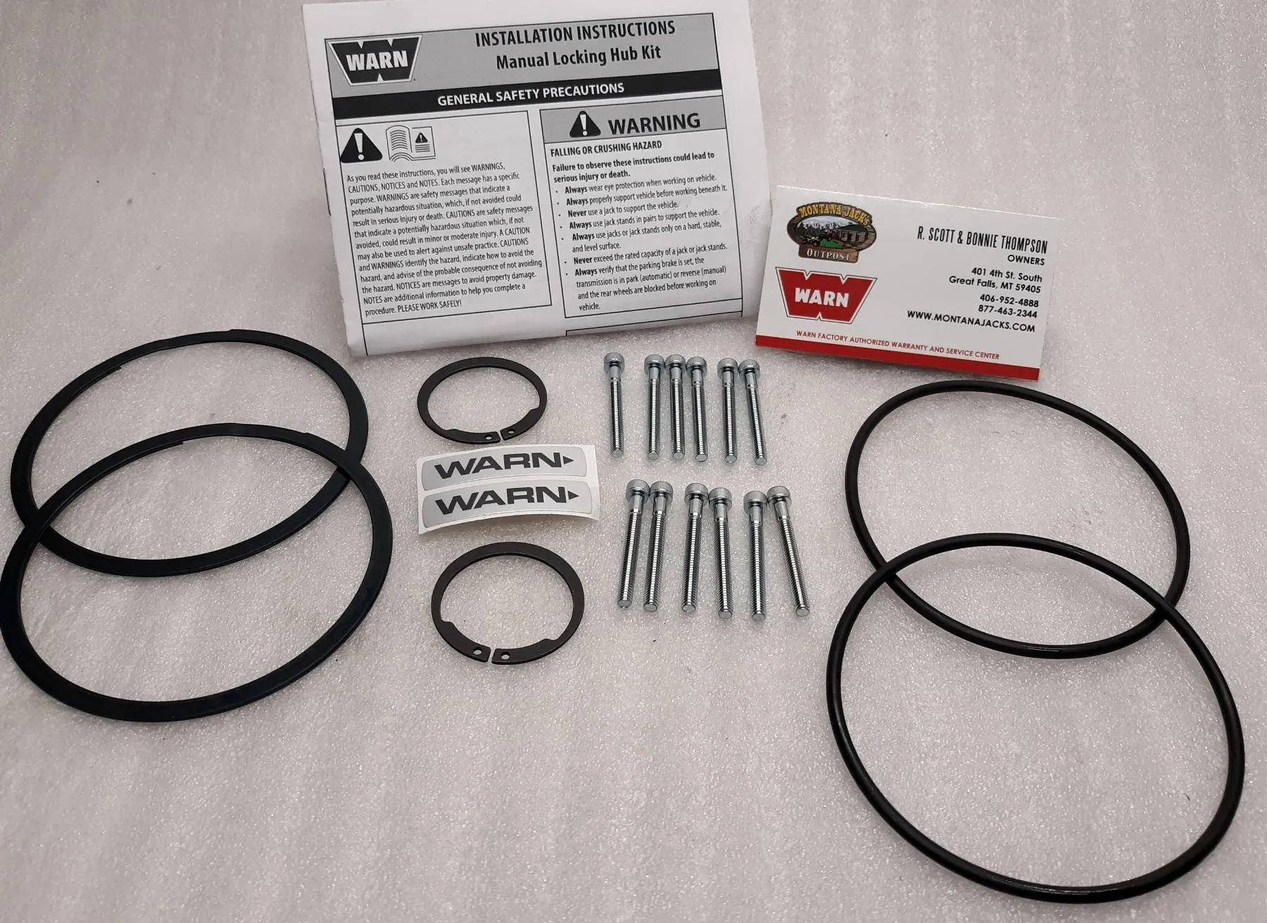WARN 11714 4x4 Hub Service Repair Kit, for Hub #'s 11690, 38826, 62762 4WD Hubs