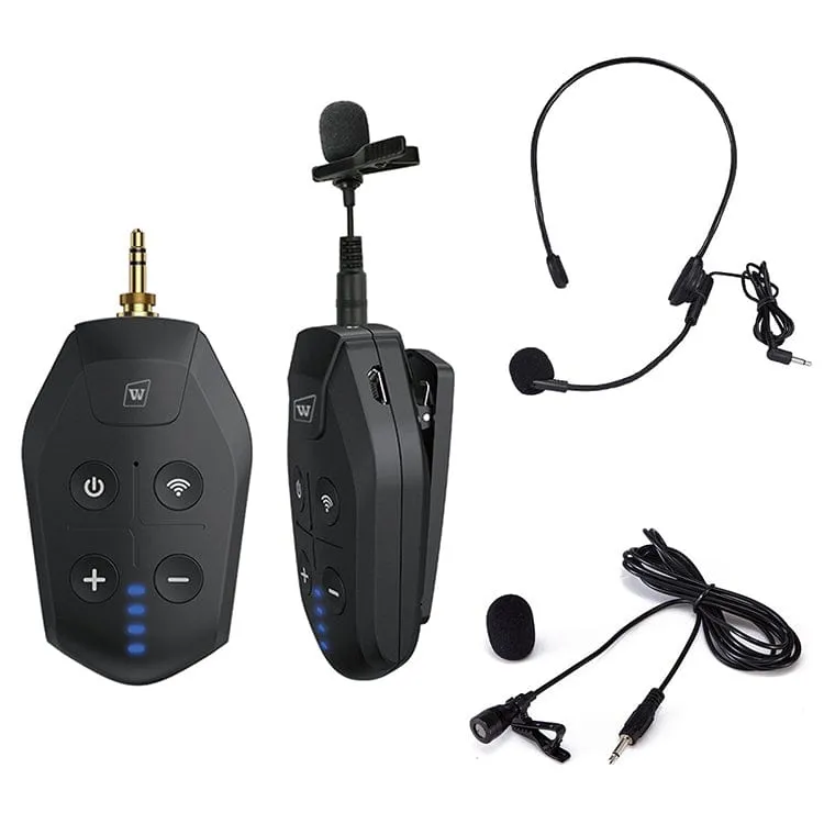 WinBridge U7 UHF Wireless Lavalier Microphone with Lapel Microphone, Headset Mic and Stand Mic