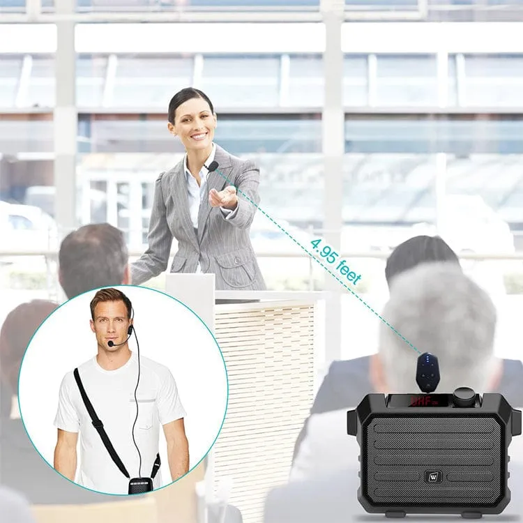WinBridge U7 UHF Wireless Lavalier Microphone with Lapel Microphone, Headset Mic and Stand Mic