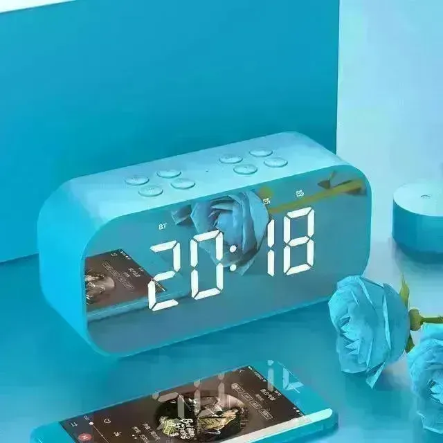 Wireless bluetooth speakers with LED display Clock