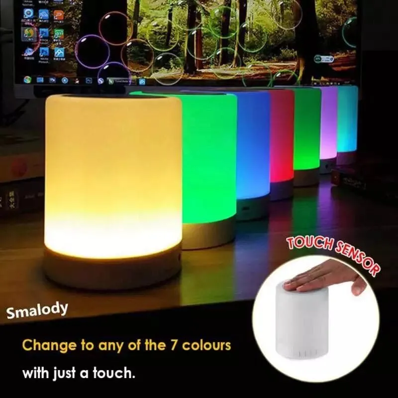 Wireless Portable Bluetooth Speaker, LED Touch Lamp Speaker, Smart Touch LED Mood Lamp