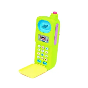 WISHKEY Plastic Musical Flip Mobile Phone Toy, Cell Phone with Colorful Lights and Sound Effects, Multicolor, 3  Years (Pack of 1)