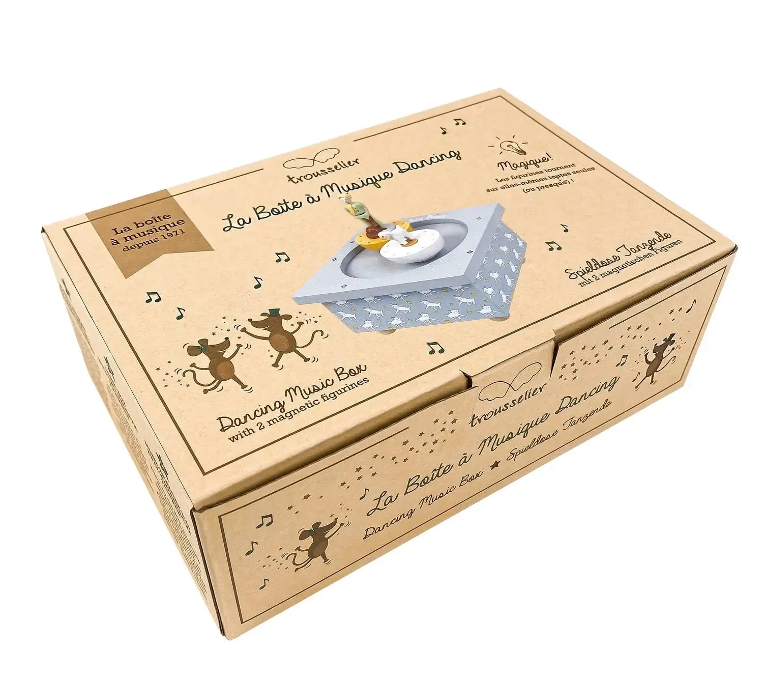 Wooden Music Box - Sky Blue Dancing the Little Prince